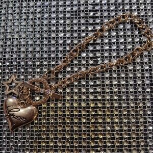 Guess Gold Star and Heart Charm Bracelet